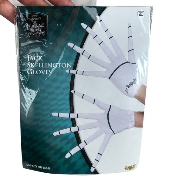 Disney Jack Skellington Adult Costume Mask Gloves Nightmare Before Christmas - Picture 13 of 16